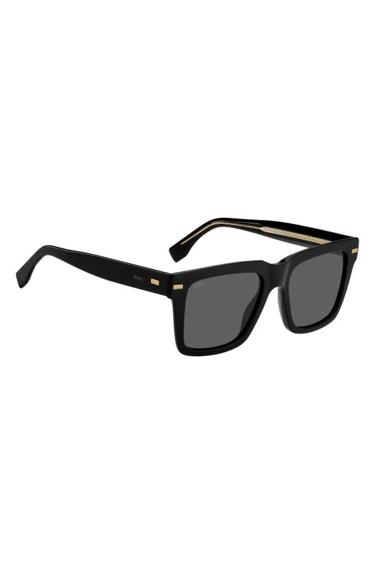 Shop Hugo Boss Boss 53mm Rectangular Sunglasses In Black