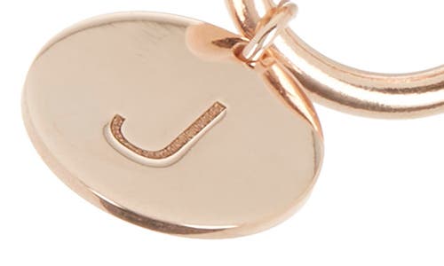 Meshmerise Love Knot Initial Bracelet In Rose-j