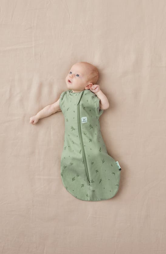 Ergopouch 0.2 Tog Organic Cotton Cocoon Swaddle Sack In Green