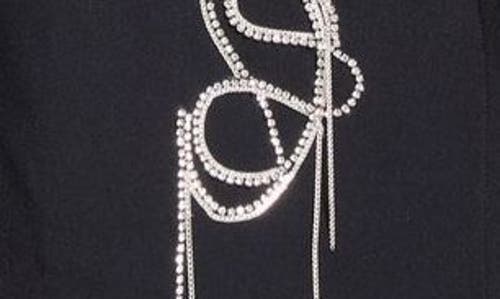 Dries Van Noten Caplana Crystal Chain Crepe Blazer In Black