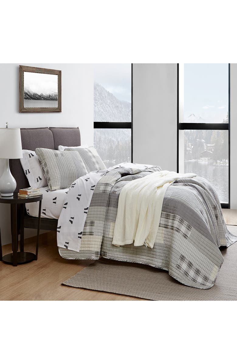 Eddie Bauer Labrador Fields 200 Thread Count 100% Cotton Percale Sheet Set, Alternate, color, White