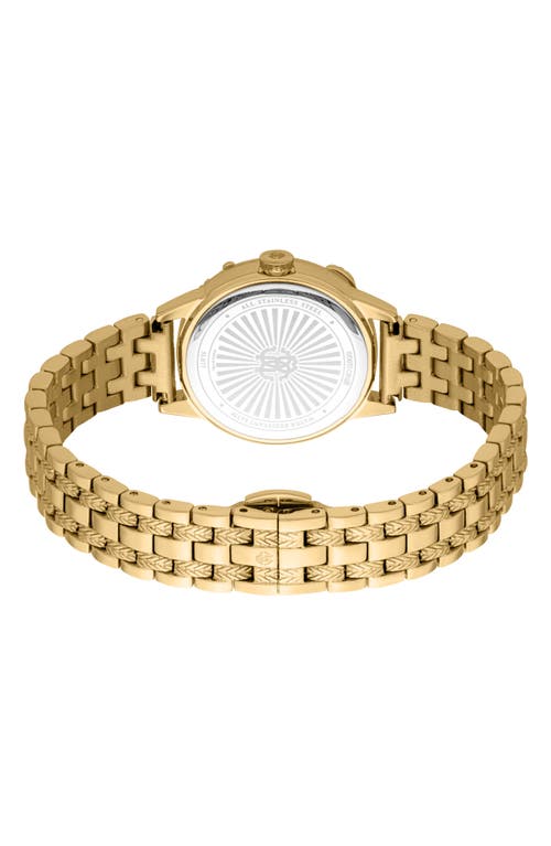 Roberto Cavalli Textured Crystal Bracelet Watch, 30mm In Gold