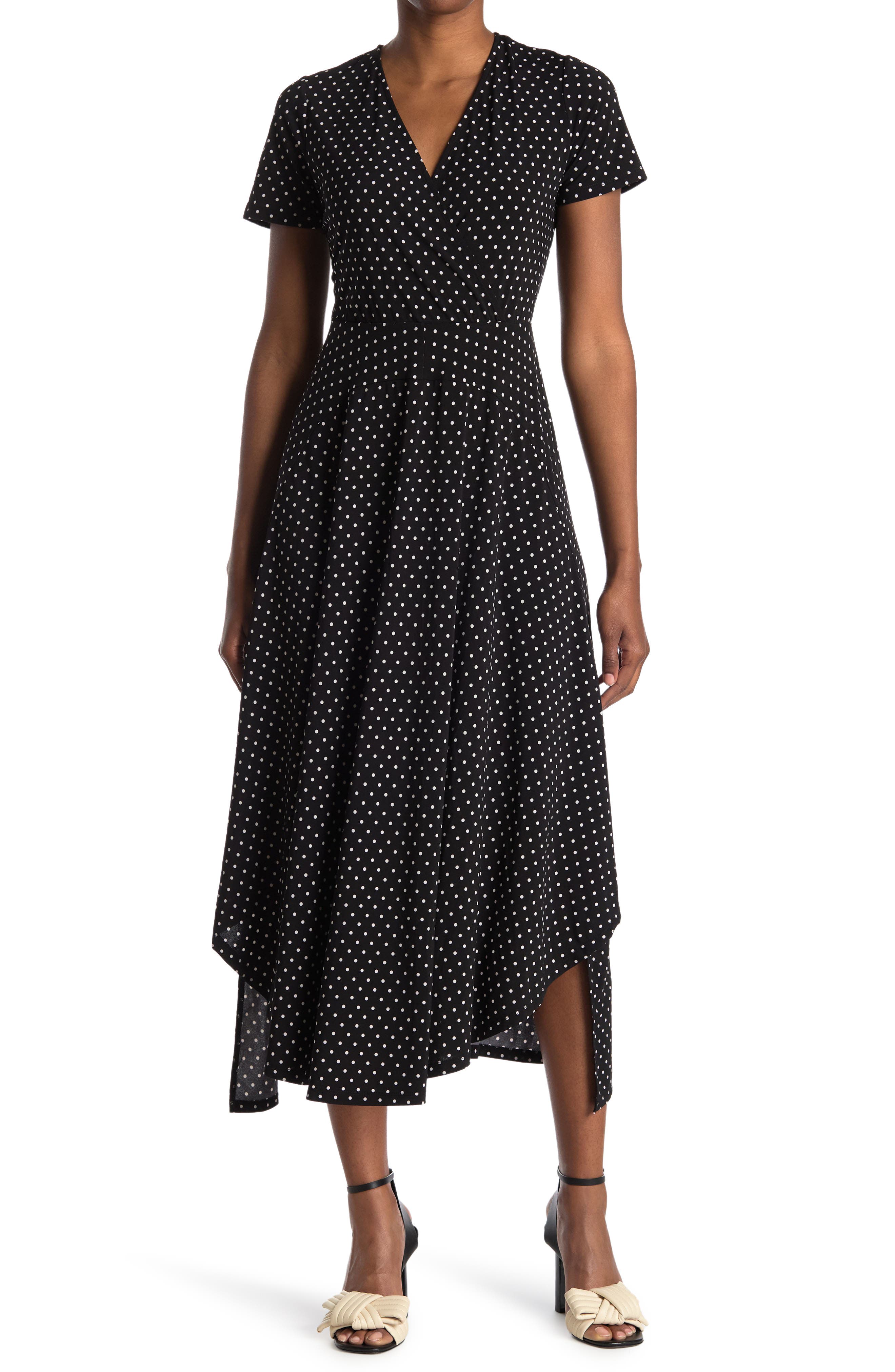 Love By Design Colette Double Layer Maxi Dress In Micro Dot