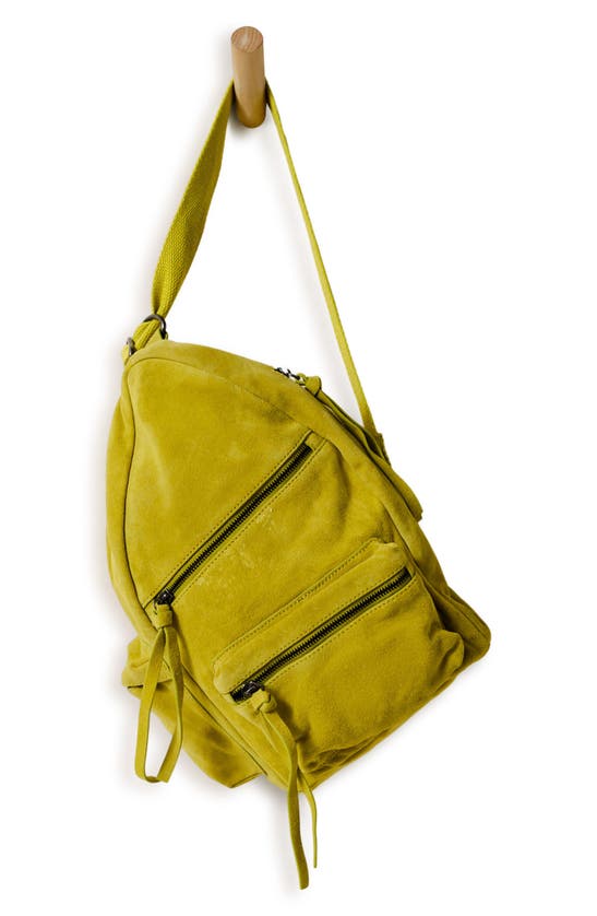 Shop Free People Oxford Suede Sling Bag In Chartreuse