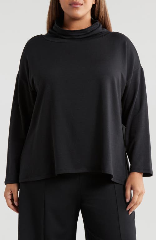 Shop Eileen Fisher Mock Neck Top In Black