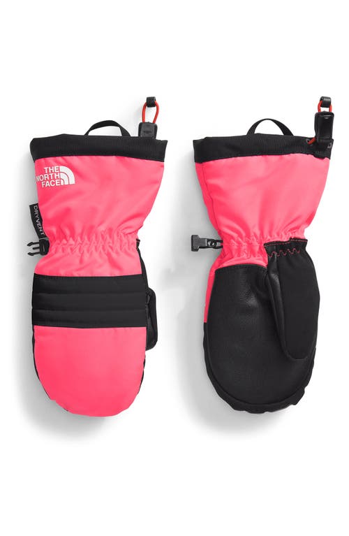 The North Face Kids' Montana Water Repellent Ski Mittens In Radiant Poppy