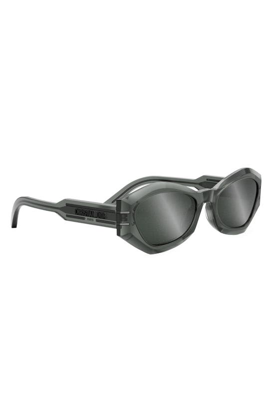 Shop Dior 'signature B1u 55mm Butterfly Sunglasses In Grey/ Other / Smoke Mirror