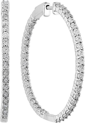 EFFY Sterling Silver Round Diamond Stud Earrings - 0.09 ctw. main image 1