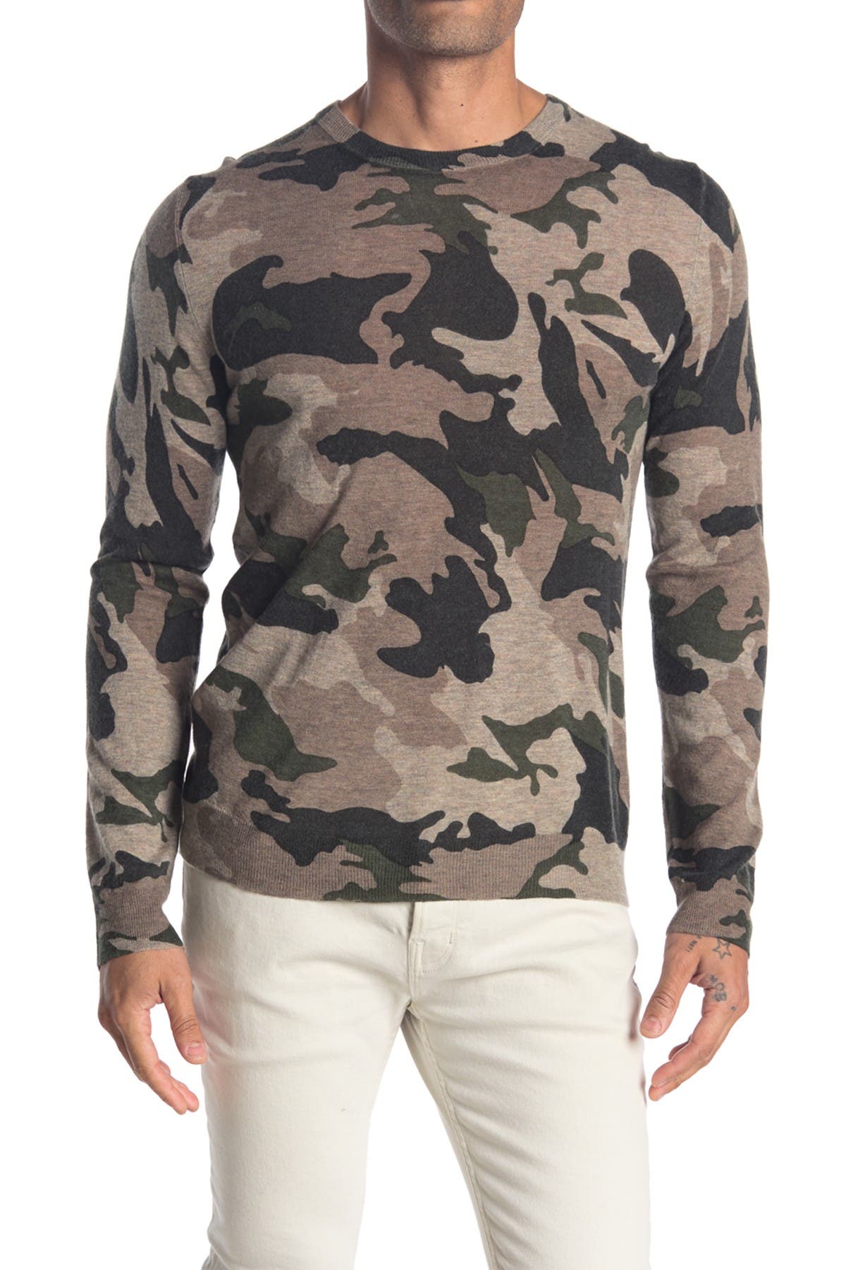 camouflage cashmere sweater