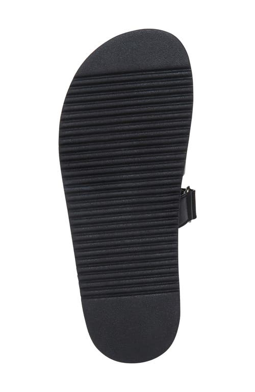 Steve Madden Womens Black Missile Multi-strap Flat Leather Sandals In Black
