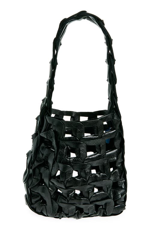 Sc103 Links Leather Shoulder Bag In Onyx