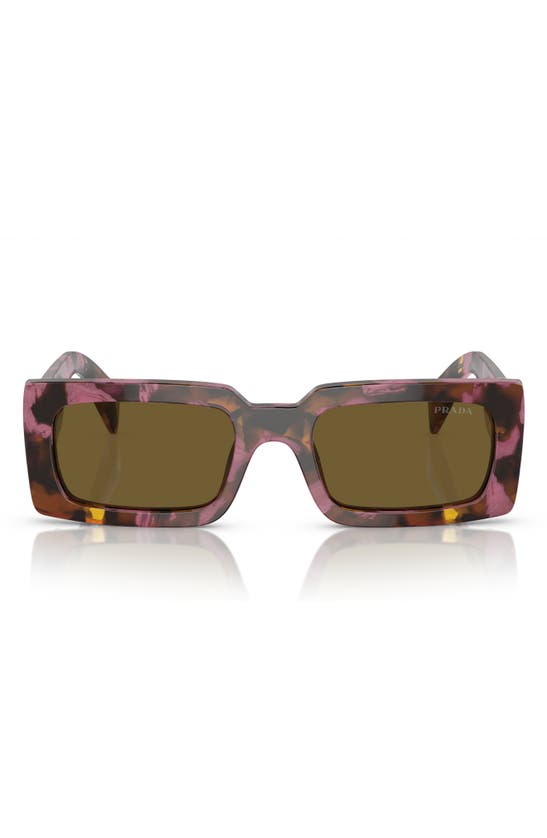 Prada Rectangular-frame Sunglasses Sunglasses In Brown Tort