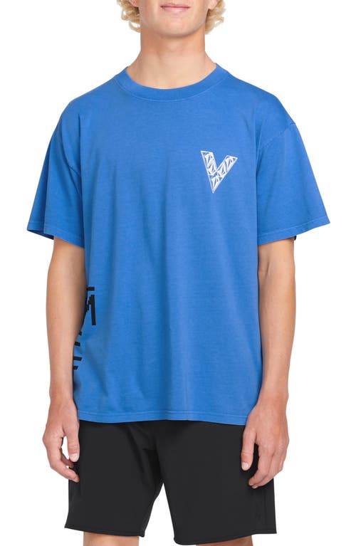 Shop Volcom X Fergus Purcell Fergadelic Oversize Graphic T-shirt In Patriot Blue