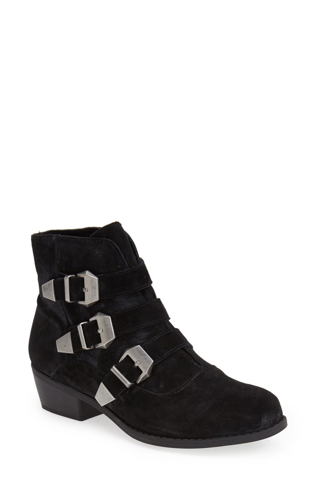 'Billy Buckle' Strappy Suede Ankle Boot Nordstrom