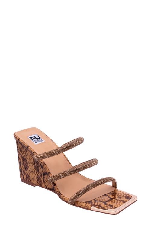Ninety Union Angel Wedge Heel Sandal In Camel