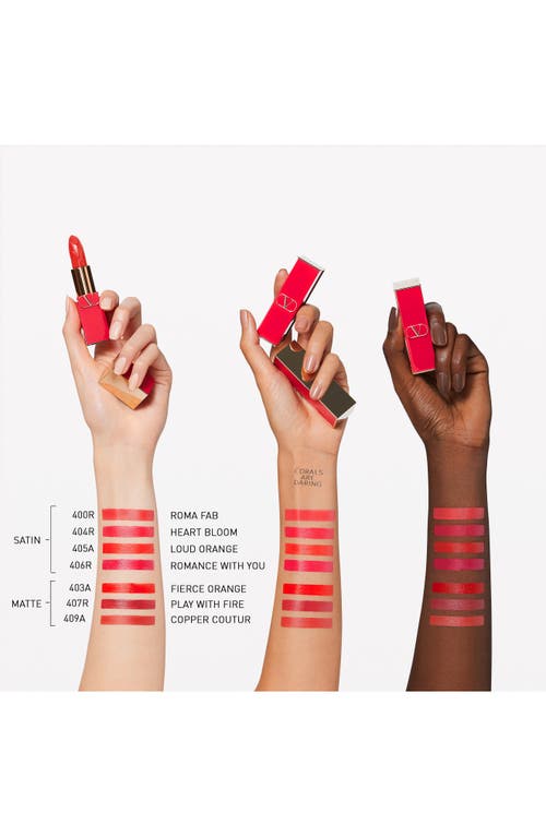 Shop Valentino Rosso  Refillable Lipstick In 400r/satin