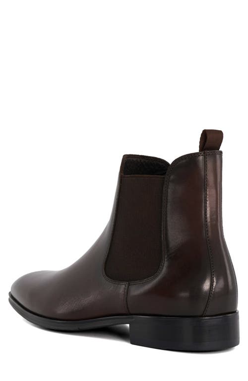 Shop Dune London Mandatory Chelsea Boot In Dark Brown