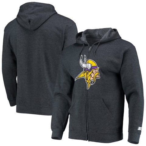 Men's Minnesota Vikings Starter Purple Throwback Pro Raglan Full-Zip Jacket