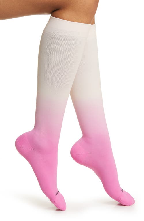 Ombré Knee High Compression Socks in Berry Ombre
