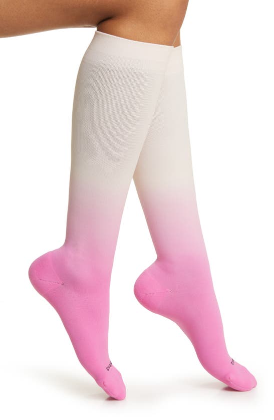 Comrad Ombré Knee High Compression Socks In Pink