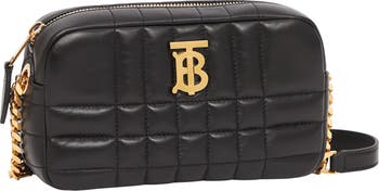 Burberry Quilted Leather Mini Lola Camera Bag Black/Silver-tone in