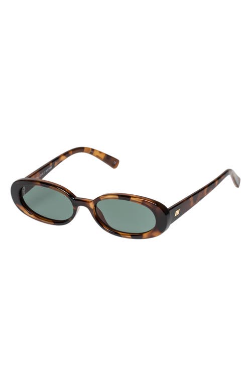 Shop Le Specs Outta Love 51mm Oval Sunglasses In Tort/green Mono