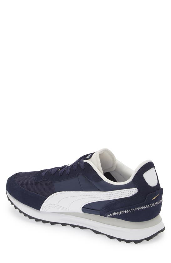 Shop Puma Road Rider Sneaker In  Navy- White