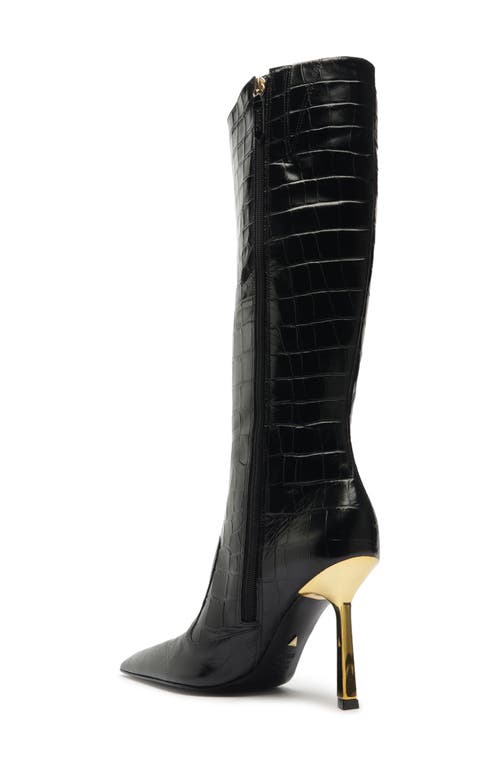 Shop Schutz Ciara Pointed Toe Knee High Boot In Black