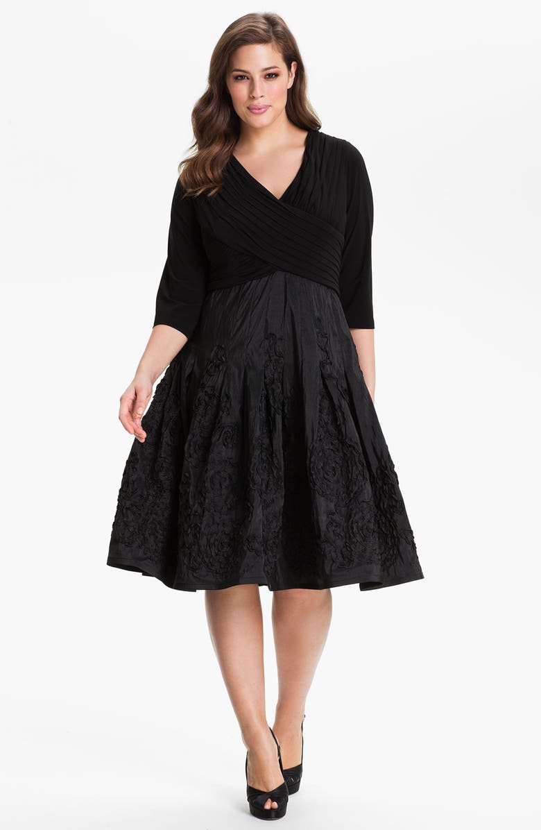 Adrianna Papell Soutache Skirt Dress (Plus) | Nordstrom