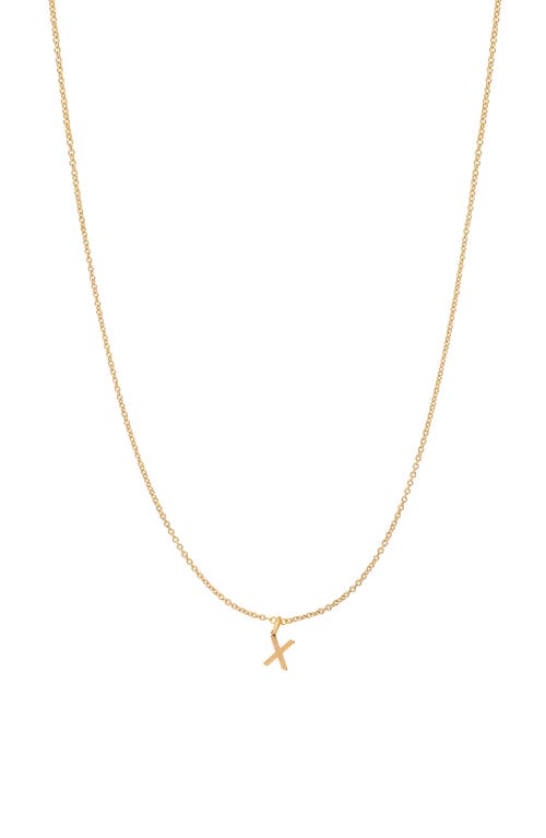 BYCHARI Initial Pendant Necklace in Gold-Filled-X