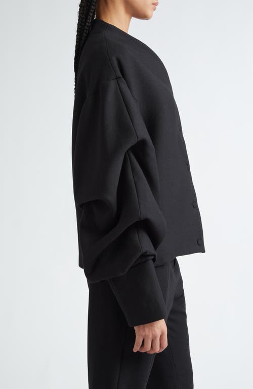 Shop Bite Studios Wrinkled Sleeve Wool Jacket In Black