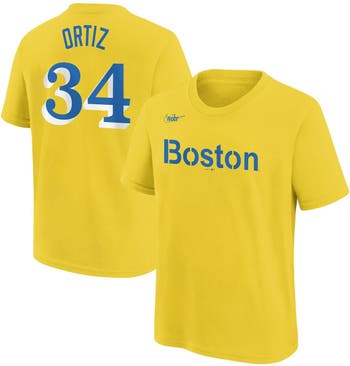 Nike Women's David Ortiz Gold Boston Red Sox City Connect Replica Player  Jersey