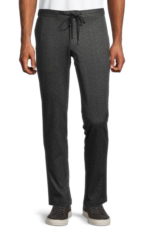 HÖRST Micropattern Drawstring Pants in Charcoal