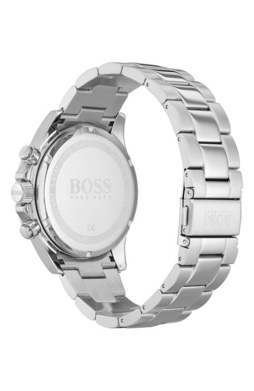 Hugo Boss Boss Hero Chronograph Bracelet Watch, 43mm In Silver/blue/silver