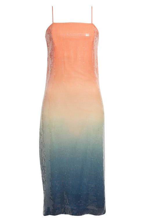 Shop Veronica Beard Leda Sequin Midi Dress In Ombre Multi