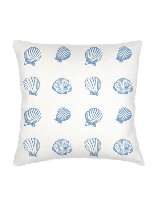 ANAYA ANAYA SALTWATER SHELL PRINTED LINEN PILLOW WITH DOWN ALTERNATIVE INSERT 
