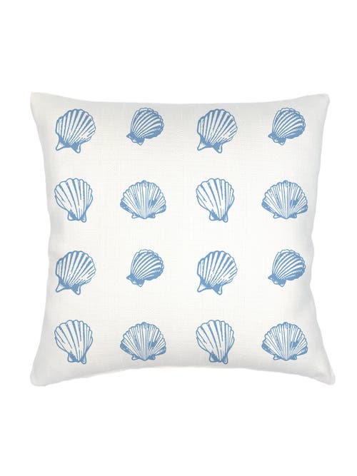 ANAYA ANAYA SHELL PRINTED LINEN PILLOW WITH DOWN INSERT 