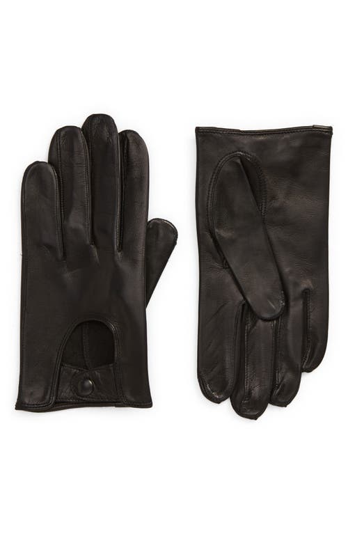 Men's Seymoure Washable Leather Driver Gloves in Black