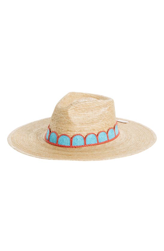 Shop Sunshine Tienda Gloria Palm Straw Hat In Turquoise