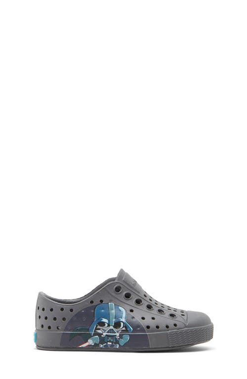 Native Shoes X Star Wars™ Kids' Jefferson Water Friendly Perforated Slip-on In Dblgry/dblgry/darthbff
