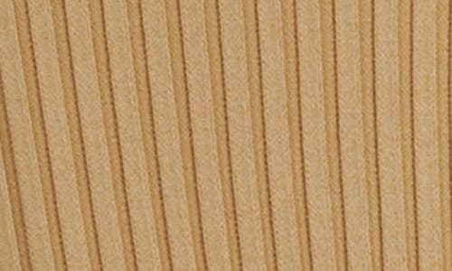 Bardot Amaro Long Sleeve Knit Dress In Soft Camel