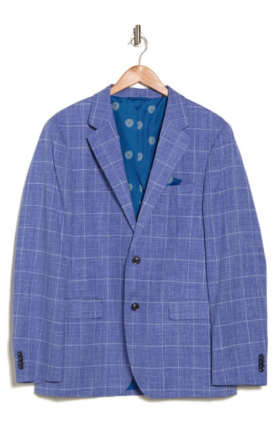 Shop Vince Camuto Fancies Windowpane Stretch Sport Coat In Blue W/ Pane