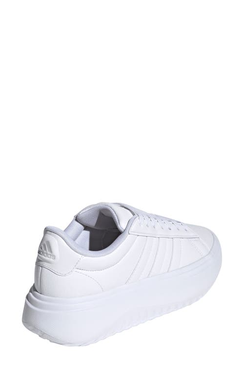 Adidas Originals Adidas Grand Platform Sneaker In White/white/crystal White