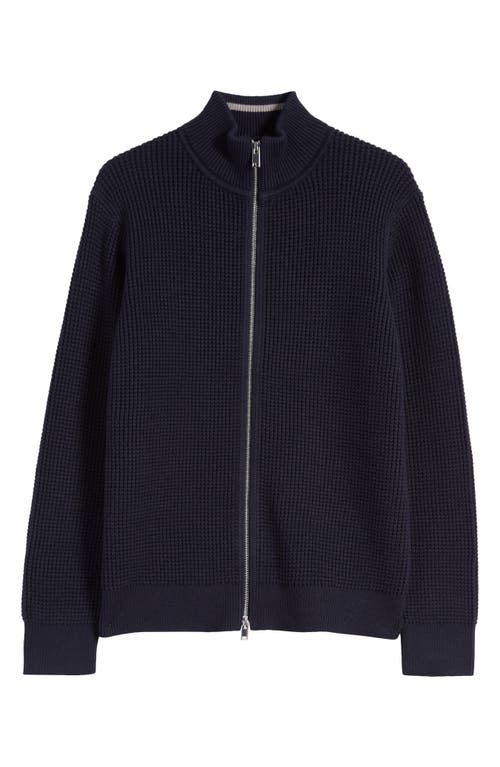 Shop Theory Gary Front Zip Cardigan In Baltic/force Grey