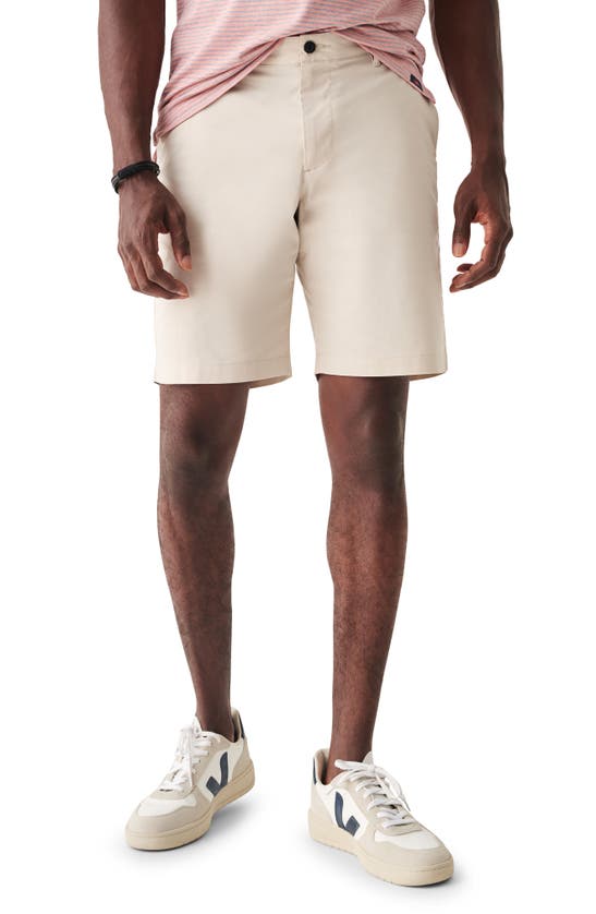 Faherty Movement Organic Cotton Blend Chino Shorts In Light Sand