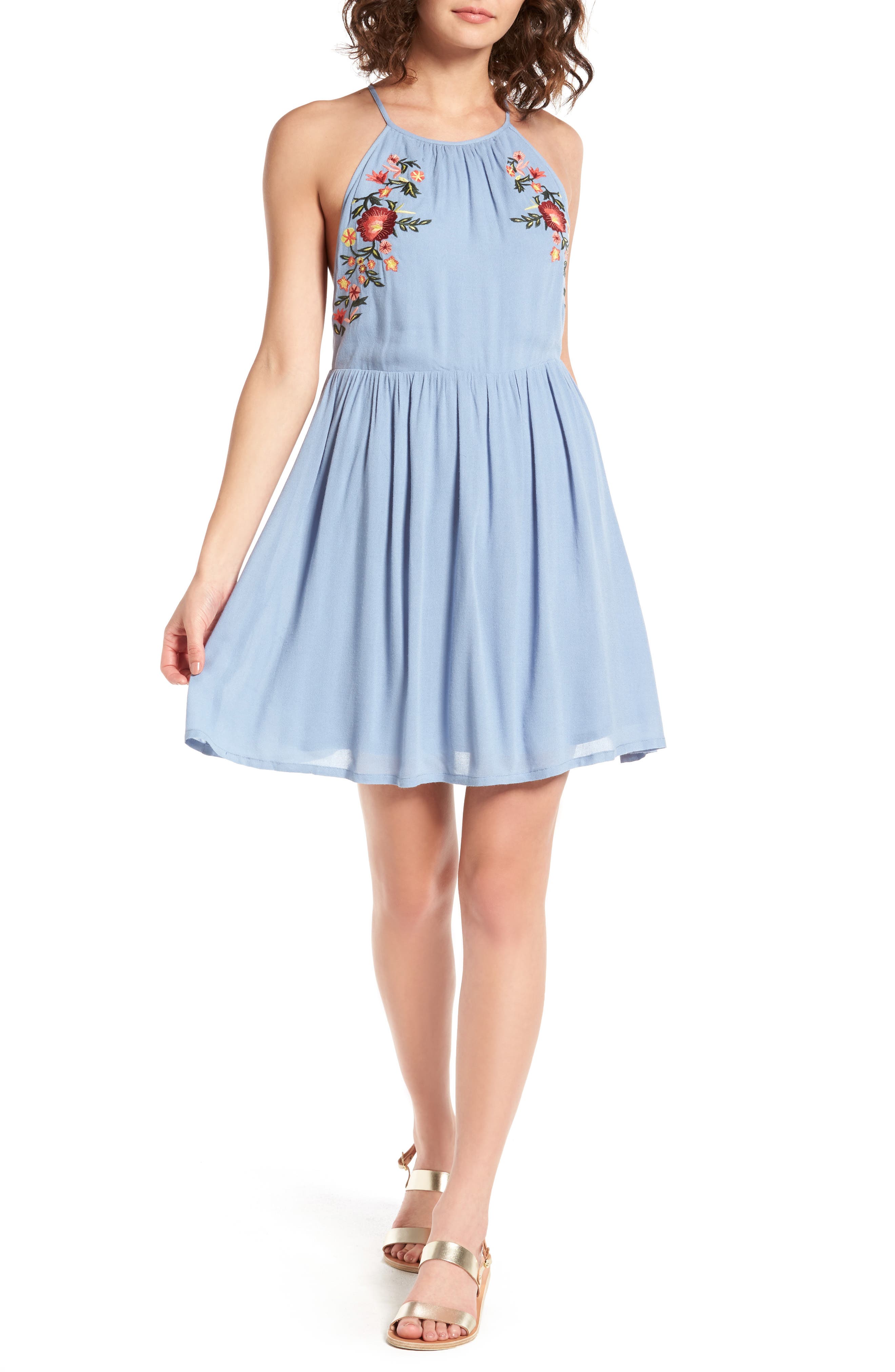 Embroidered Apron Dress Nordstrom