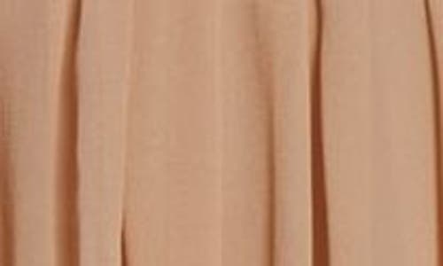 Chloé Long Silk Dress In Sand Brown