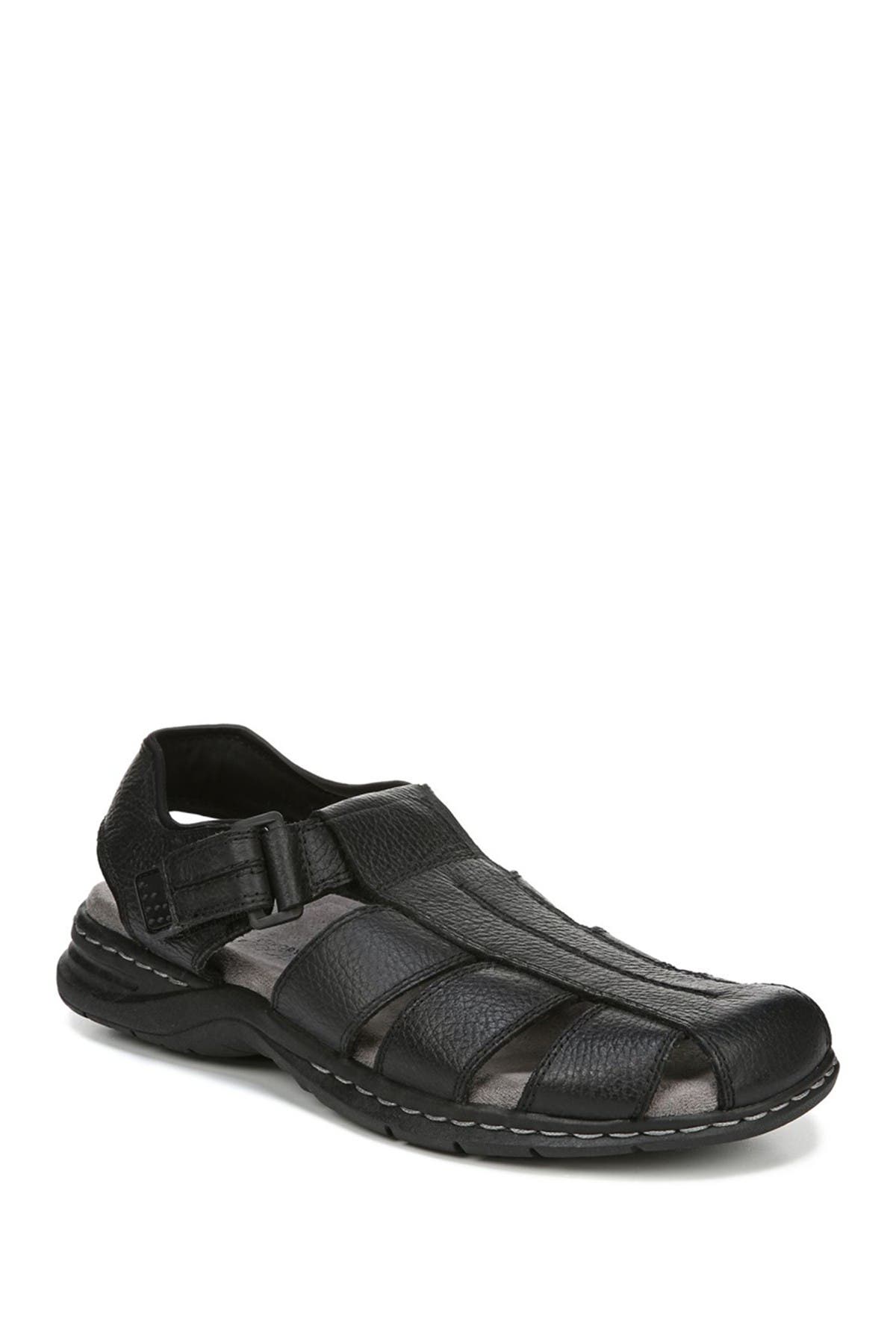 Dr. Scholl's Gaston Leather Sandal In Black