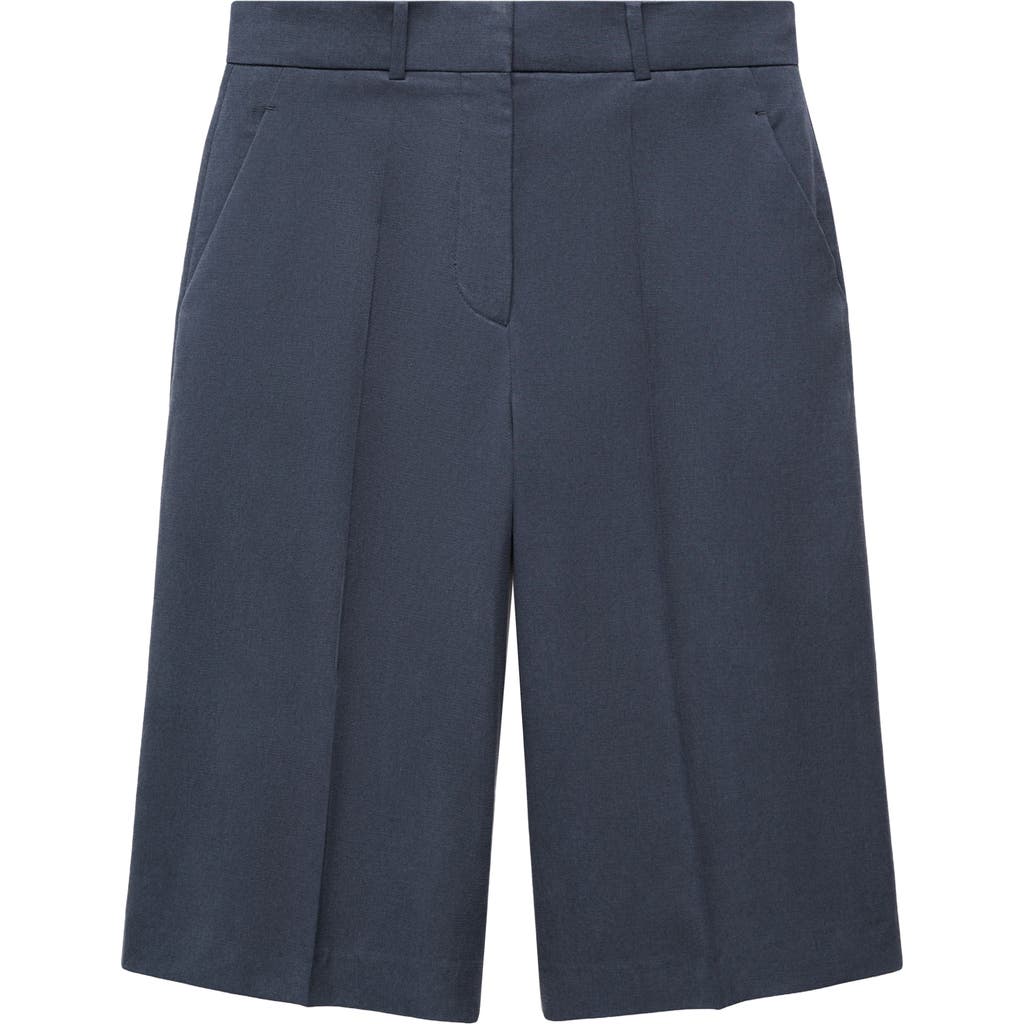 Mango Bilbao Bermuda Shorts In Petrol Blue