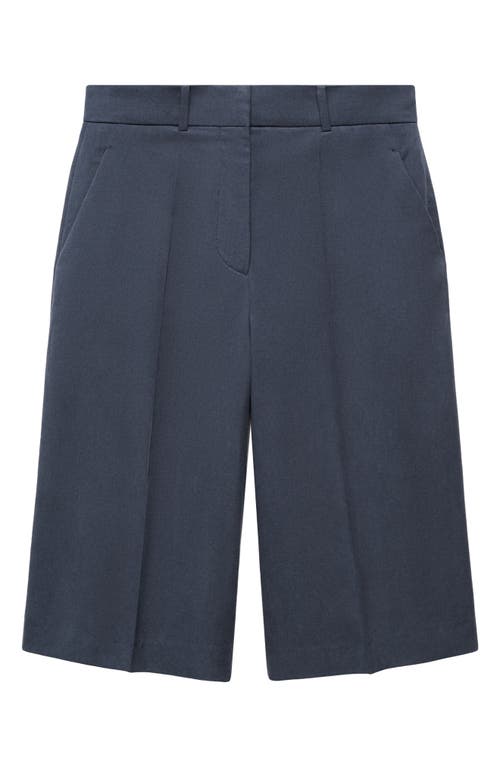 MANGO Bilbao Bermuda Shorts Petrol Blue at Nordstrom,